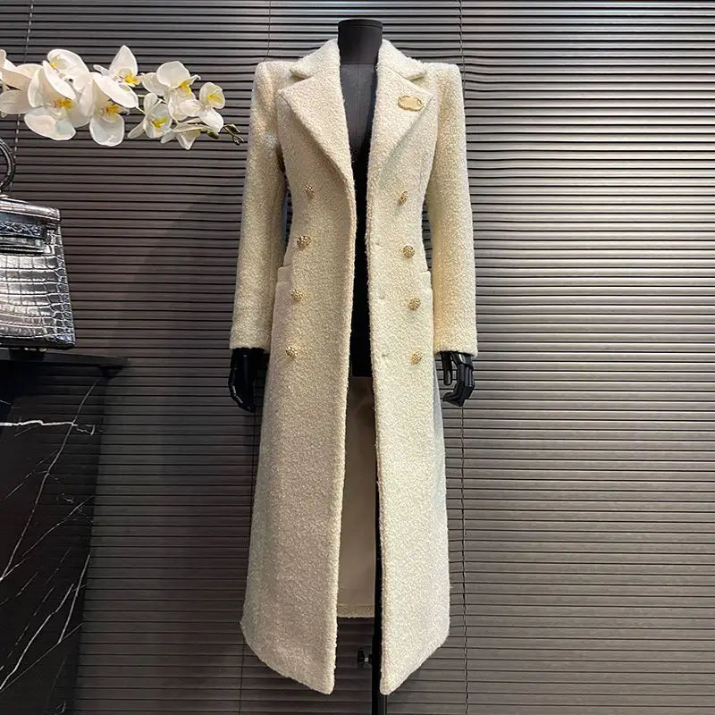 Retro Woolen Double-Breasted Coat
