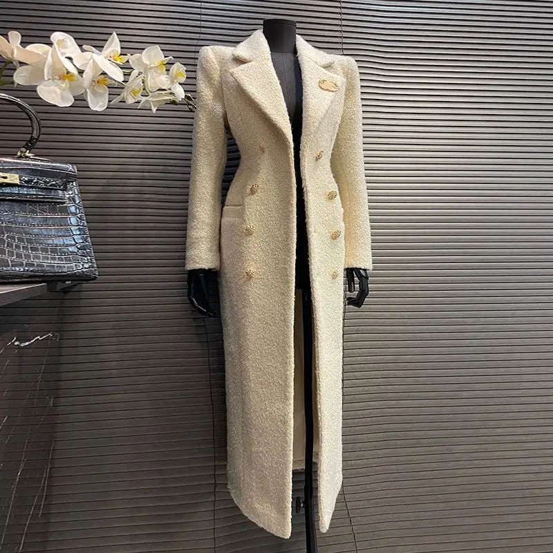 Retro Woolen Double-Breasted Coat