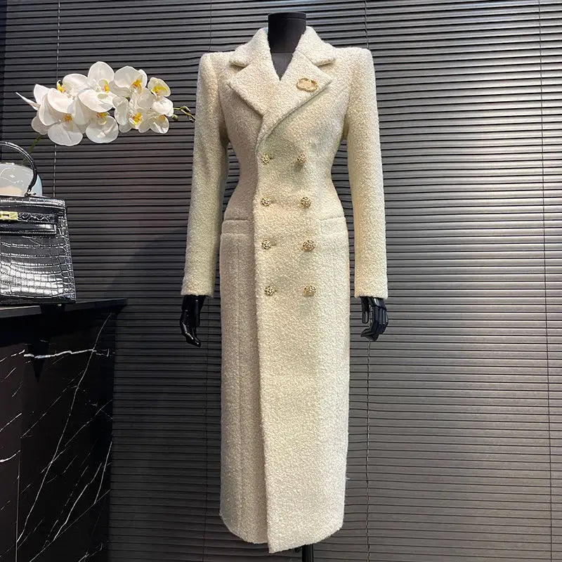 Retro Woolen Double-Breasted Coat
