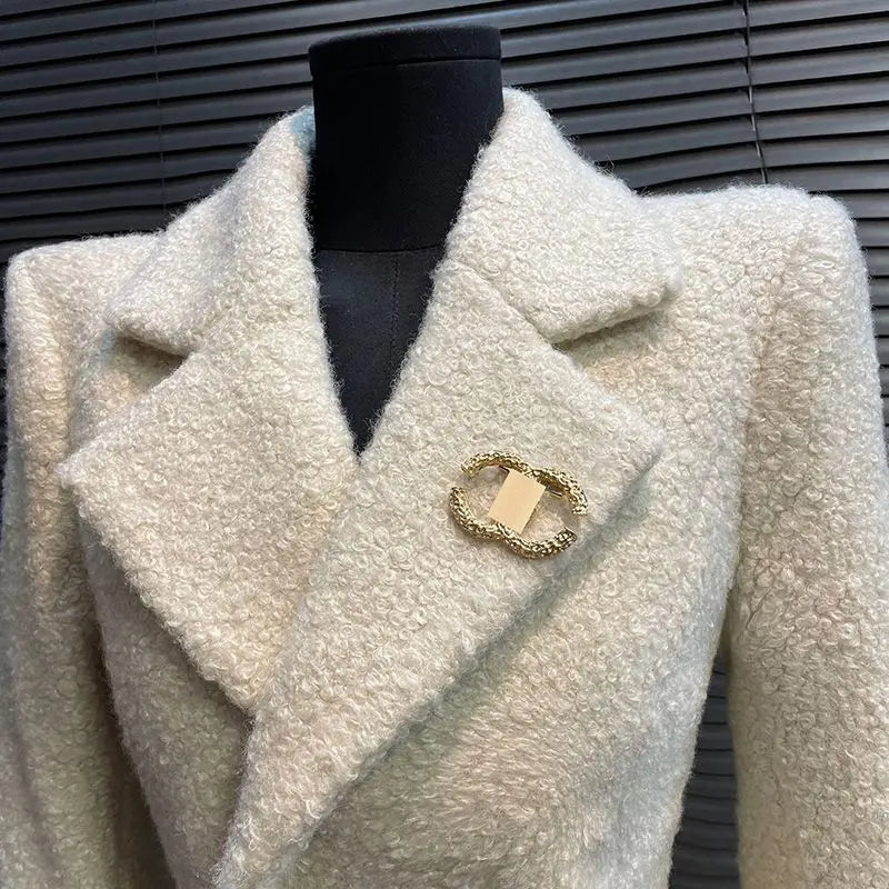 Retro Woolen Double-Breasted Coat