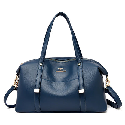 Luxury Soft Leather Patchwork Tote Bag