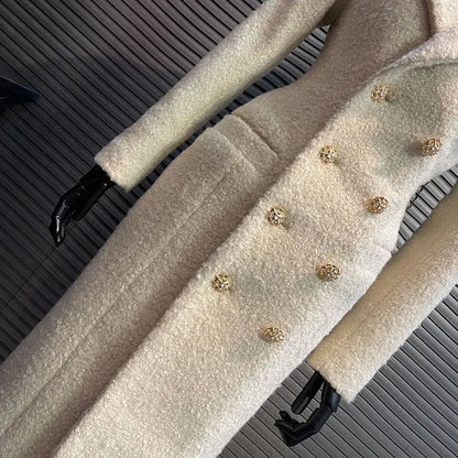 Retro Woolen Double-Breasted Coat