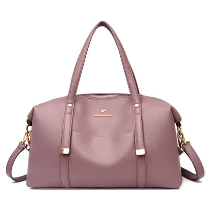 Luxury Soft Leather Patchwork Tote Bag