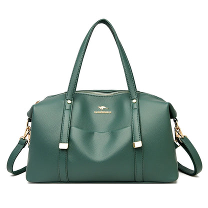 Luxury Soft Leather Patchwork Tote Bag