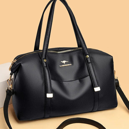 Luxury Soft Leather Patchwork Tote Bag