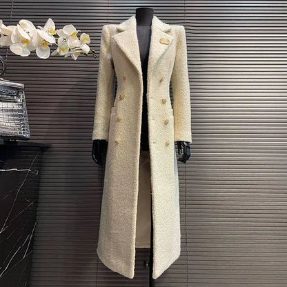 Retro Woolen Double-Breasted Coat